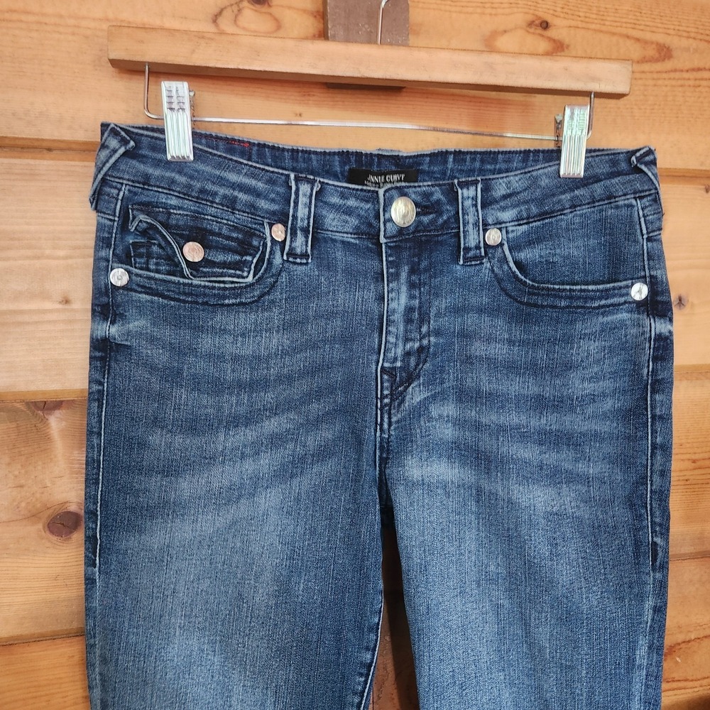True Religion Jennie Curvy Mid Rise Super Skinny Stretch Jean Huld Wash Sz 29 - Picture 2 of 8